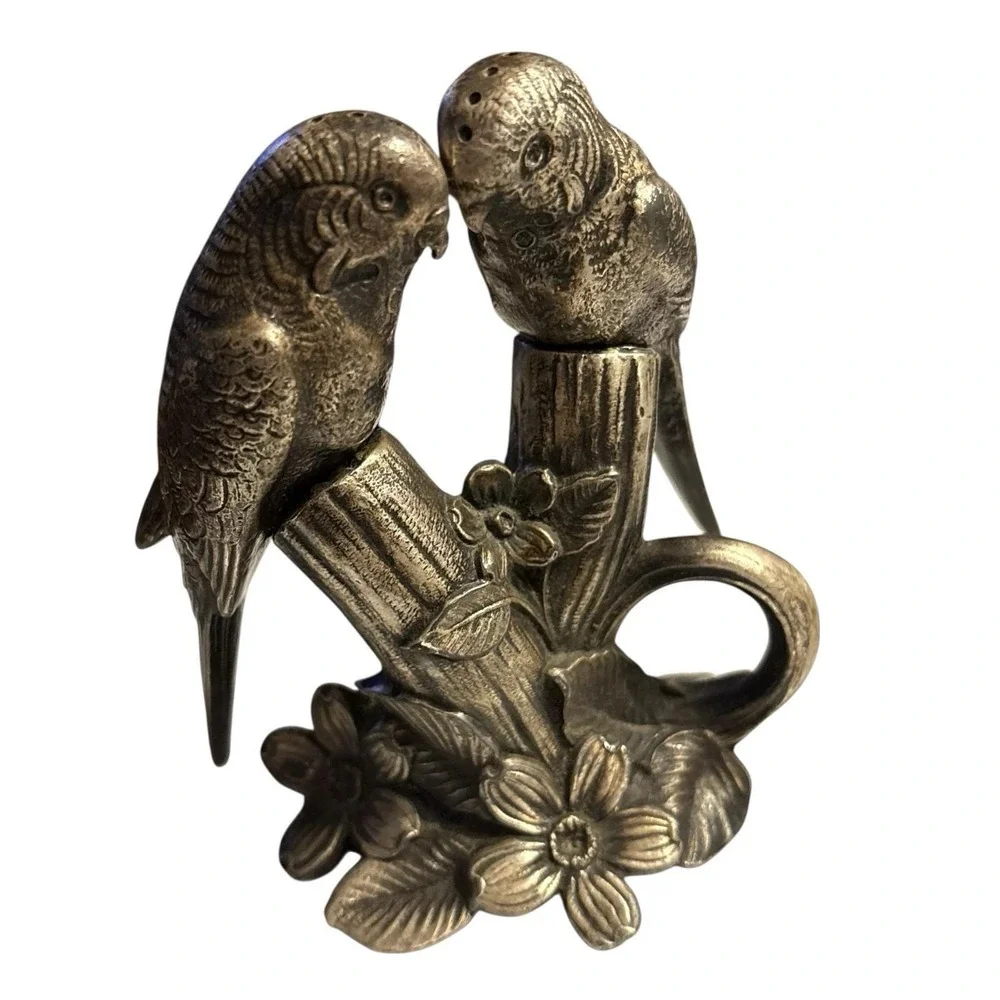 VTG‎ Weidlich Bros Silverplate Parrots Salt and Pepper Set WB Mfg Co Collectible